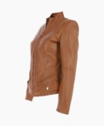 Women's Leather Jacket Tan Amesbury