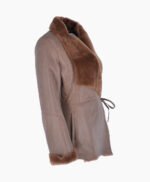 Women's Shearling Sheepskin Jacket Brown Dennis