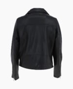 Women's Leather Biker Jacket Black Clanton