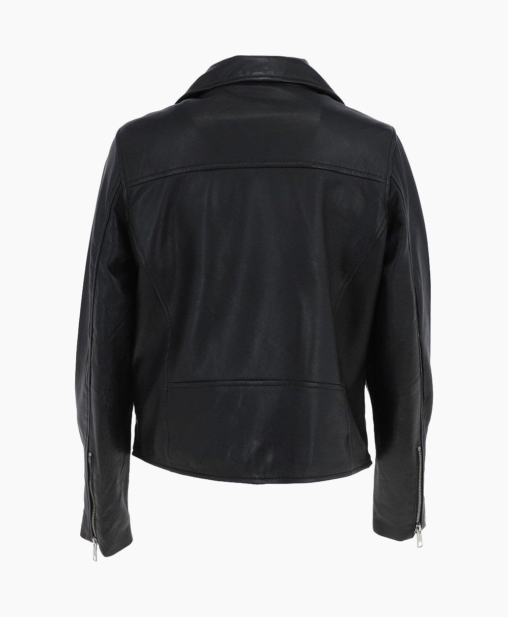 Women's Leather Biker Jacket Black Clanton (3) Women's Leather Biker Jacket Black Clanton