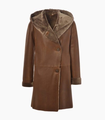 Women's Sheepskin Coat Brown Lawrence