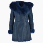 Women's Sheepskin Coat Royal Blue Chelsea