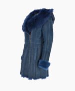 Women's Sheepskin Coat Royal Blue Chelsea