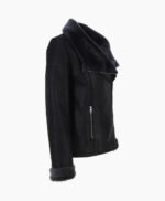 Women's Shearling Sheepskin Aviator Jacket Black Westfield