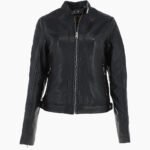 Women's Leather Jacket Black Malibu
