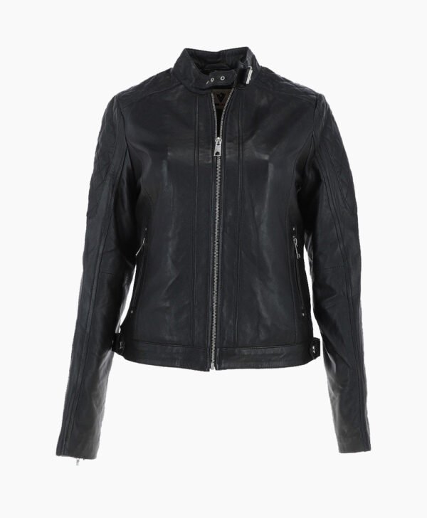 Women's Leather Jacket Black Malibu