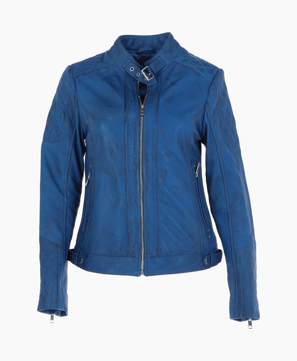 Women's Leather Jacket Blue Malibu Women's Leather Jacket Blue Malibu