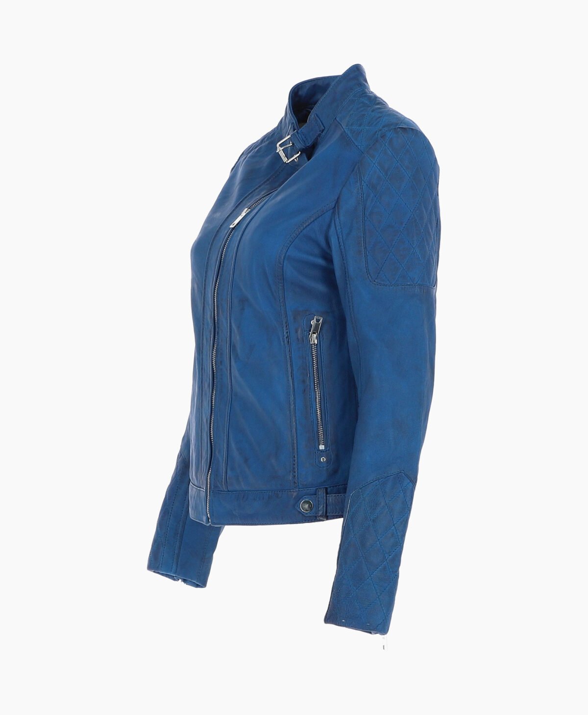 Women's Leather Jacket Blue Malibu Women's Leather Jacket Blue Malibu