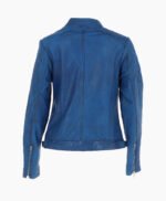 Women's Leather Jacket Blue Malibu
