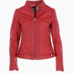 Women's Leather Jacket Red Malibu
