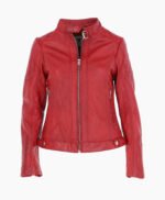 Women's Leather Jacket Red Malibu