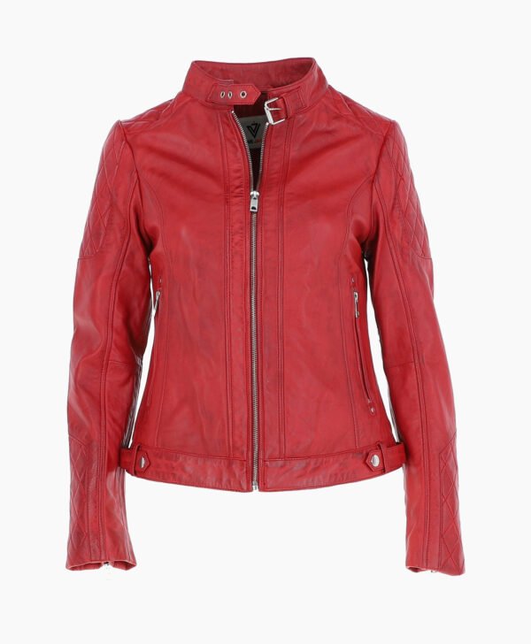 Women's Leather Jacket Red Malibu
