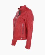 Women's Leather Jacket Red Malibu