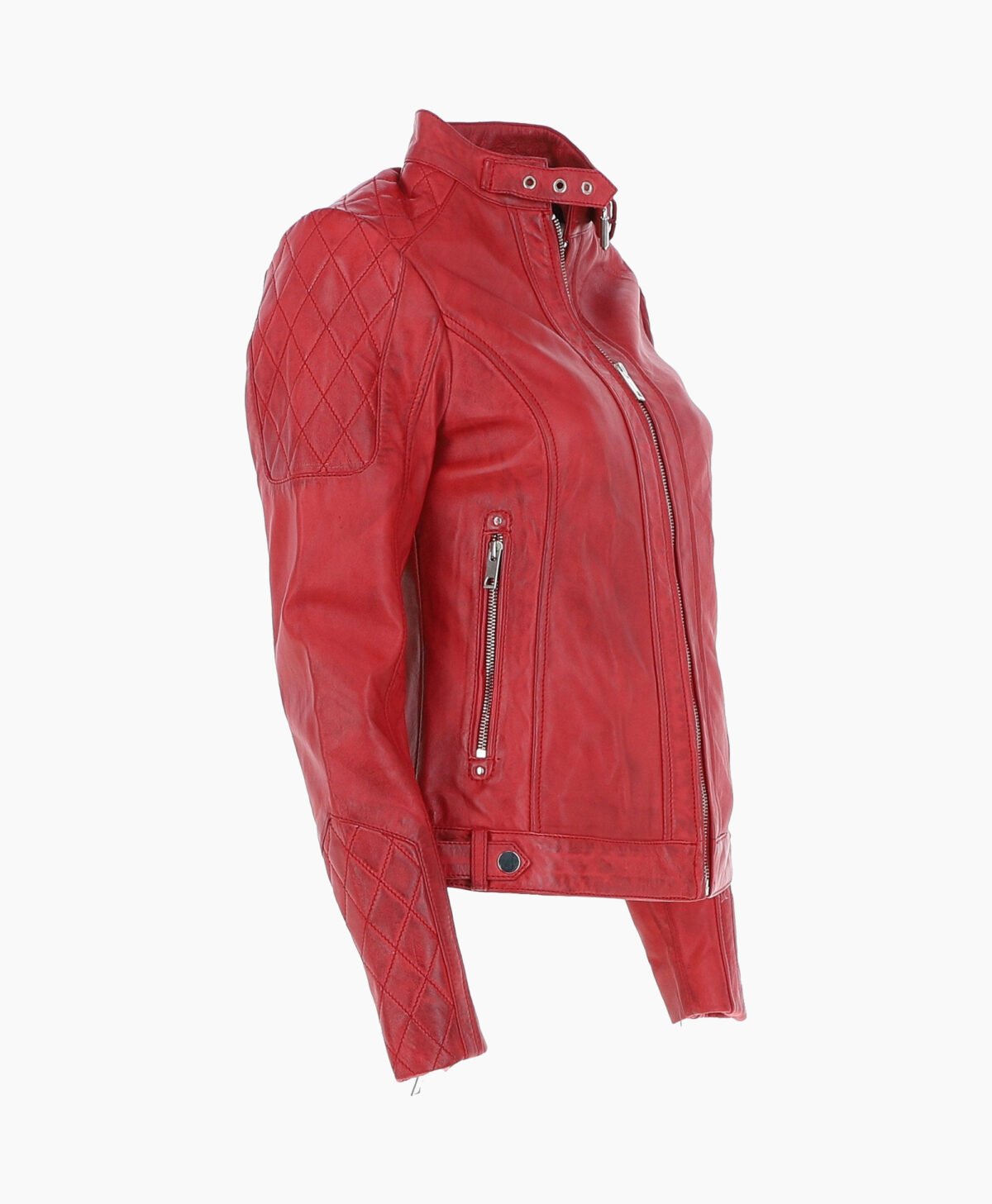 Women's Leather Jacket Red Malibu