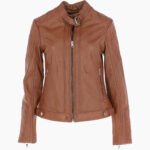 Women's Leather Jacket Tan Malibu