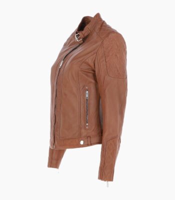 Women's Leather Jacket Tan Malibu