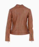 Women's Leather Jacket Tan Malibu