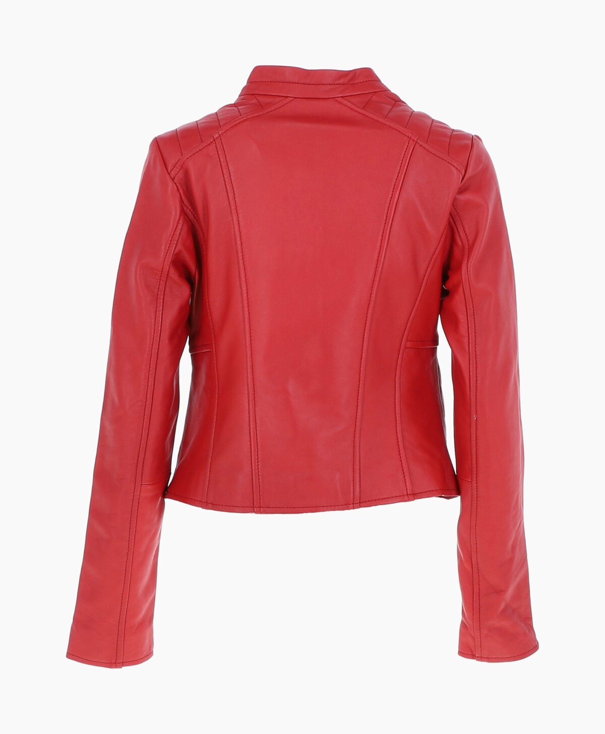 Women's Leather Biker Jacket Red Ontario Women's Leather Biker Jacket Red Ontario