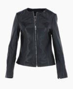 Women's Leather Fashion Jacket Black Elizabeth