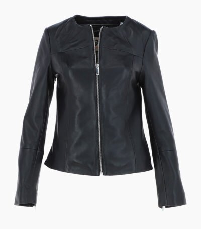 Women's Leather Fashion Jacket Black Elizabeth