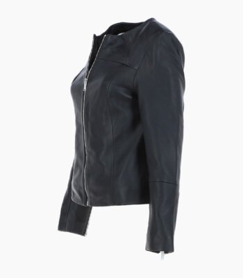 Women's Leather Fashion Jacket Black Elizabeth