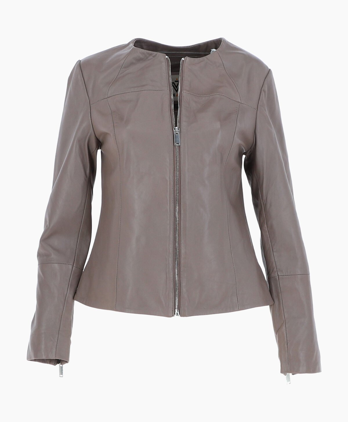 Women's Leather Fashion Jacket Gray Elizabeth Women's Leather Fashion Jacket Gray Elizabeth