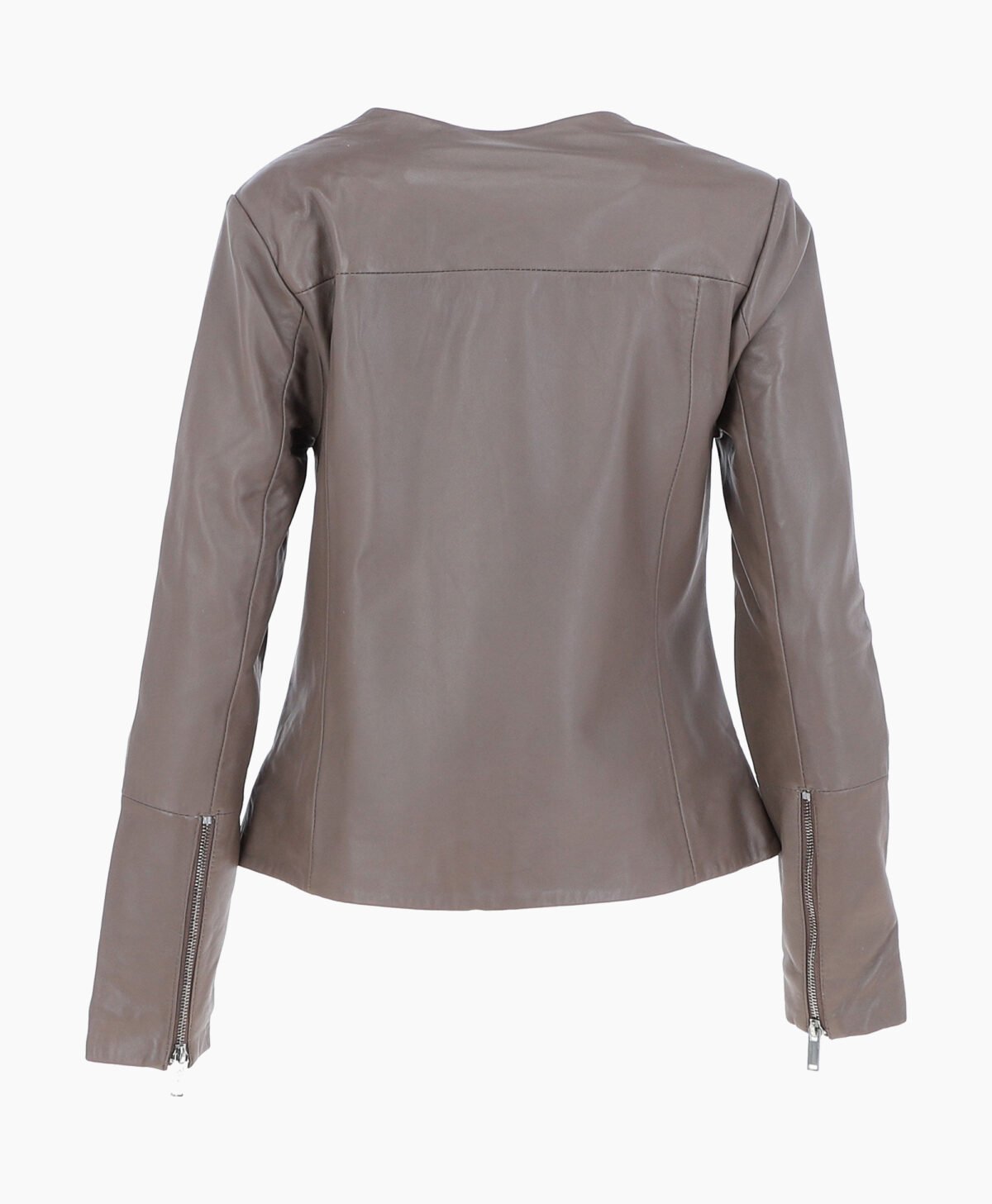 Women's Leather Fashion Jacket Gray Elizabeth Women's Leather Fashion Jacket Gray Elizabeth