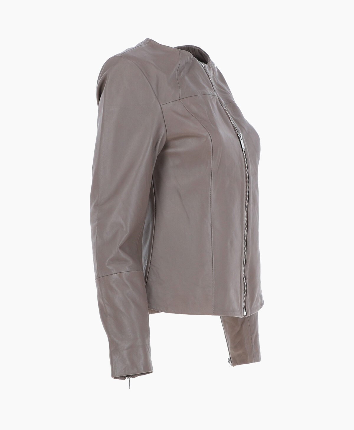 Women's Leather Fashion Jacket Gray Elizabeth Women's Leather Fashion Jacket Gray Elizabeth