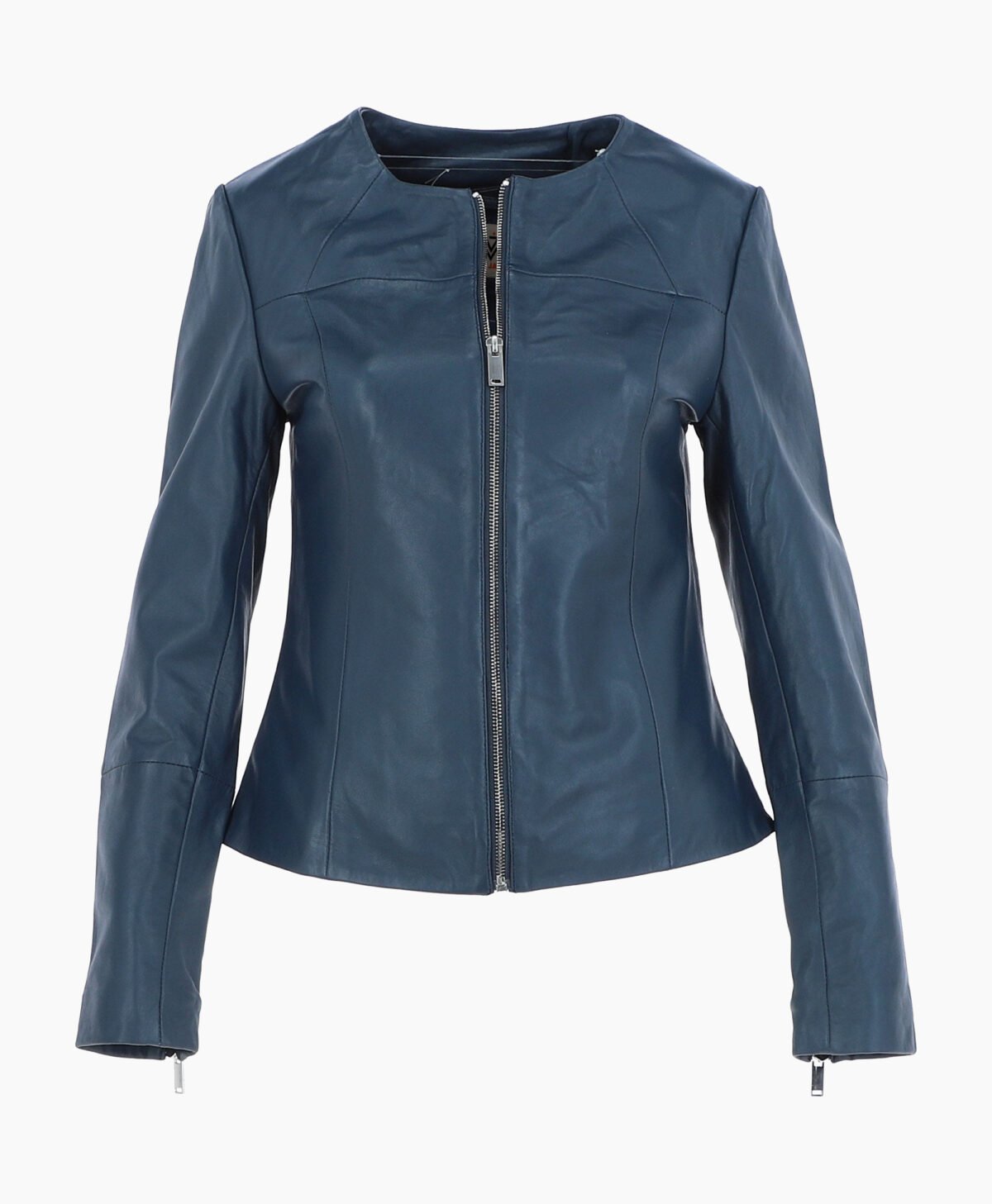Women's Leather Fashion Jacket Navy Elizabeth Women's Leather Fashion Jacket Navy Elizabeth