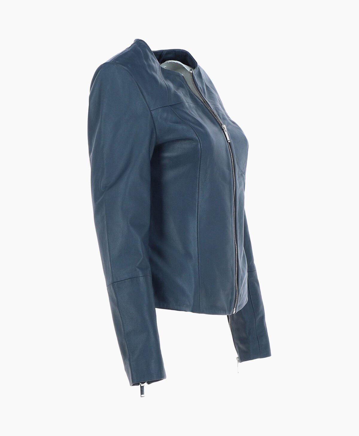 Women's Leather Fashion Jacket Navy Elizabeth Women's Leather Fashion Jacket Navy Elizabeth