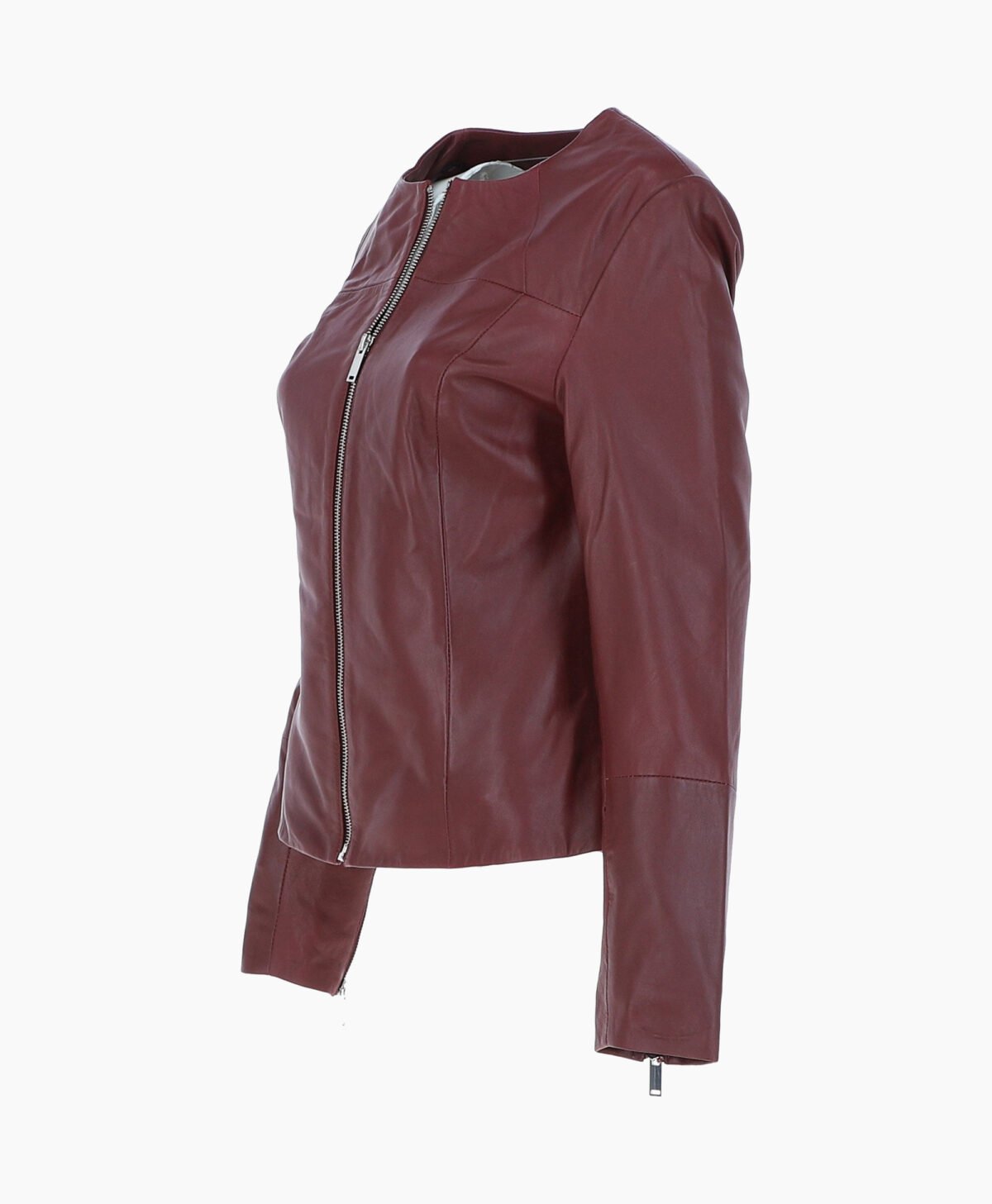 Women's Leather Fashion Jacket Oxblood Elizabeth