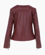 Women's Leather Fashion Jacket Oxblood Elizabeth