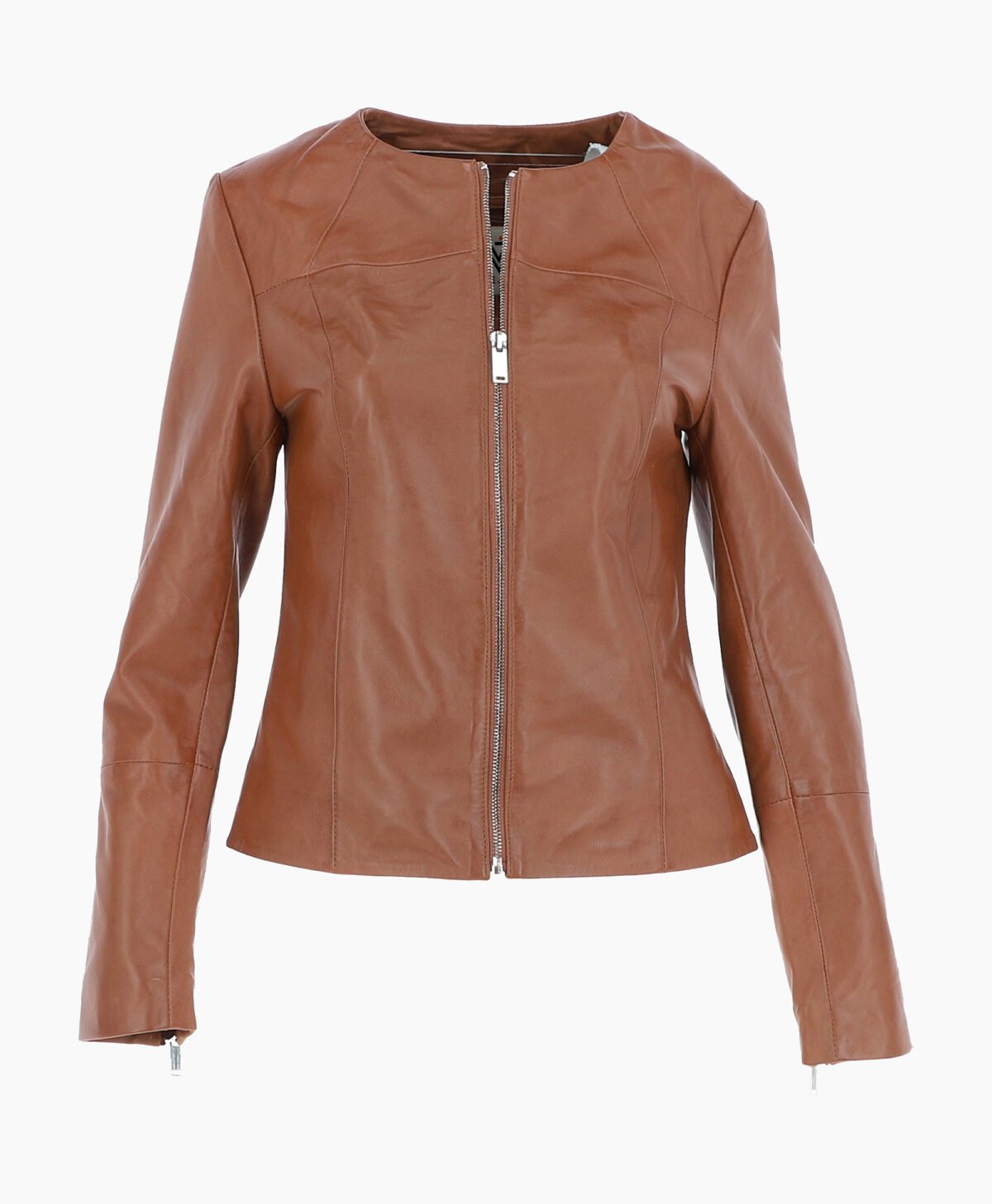 Women's Leather Fashion Jacket Tan Elizabeth Women's Leather Fashion Jacket Tan Elizabeth