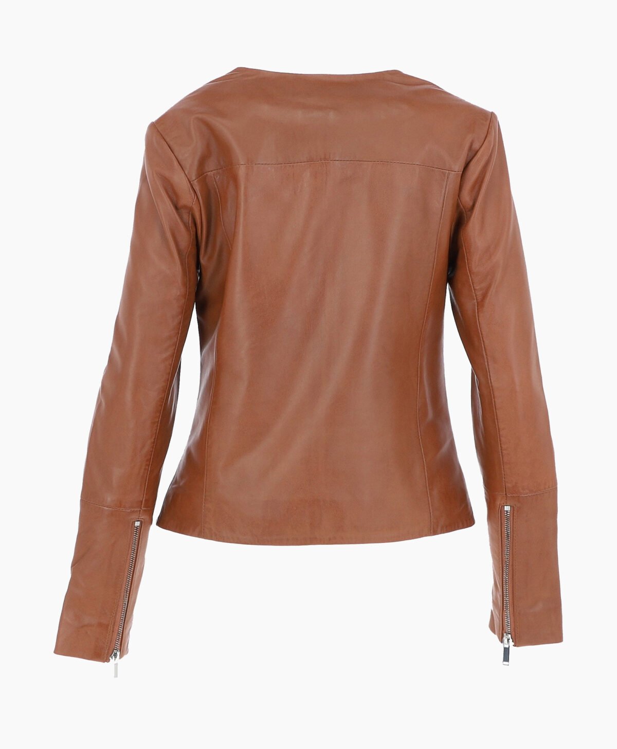 Women's Leather Fashion Jacket Tan Elizabeth