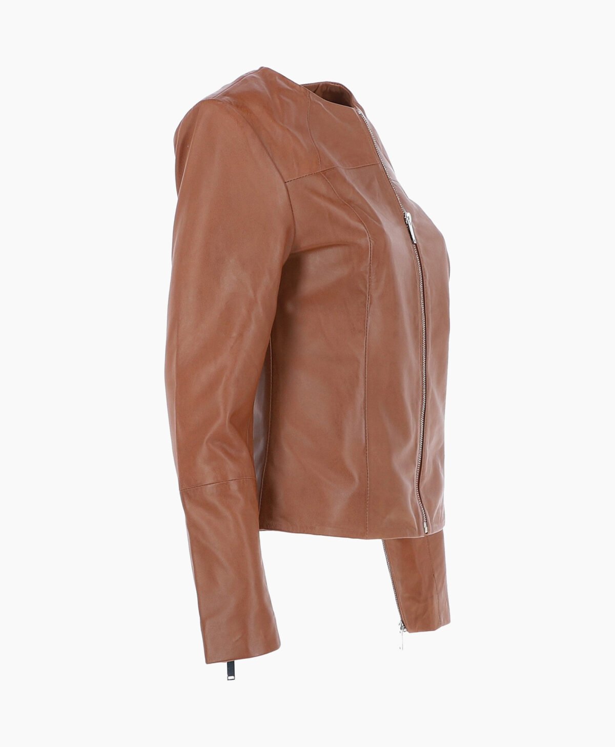 Women's Leather Fashion Jacket Tan Elizabeth