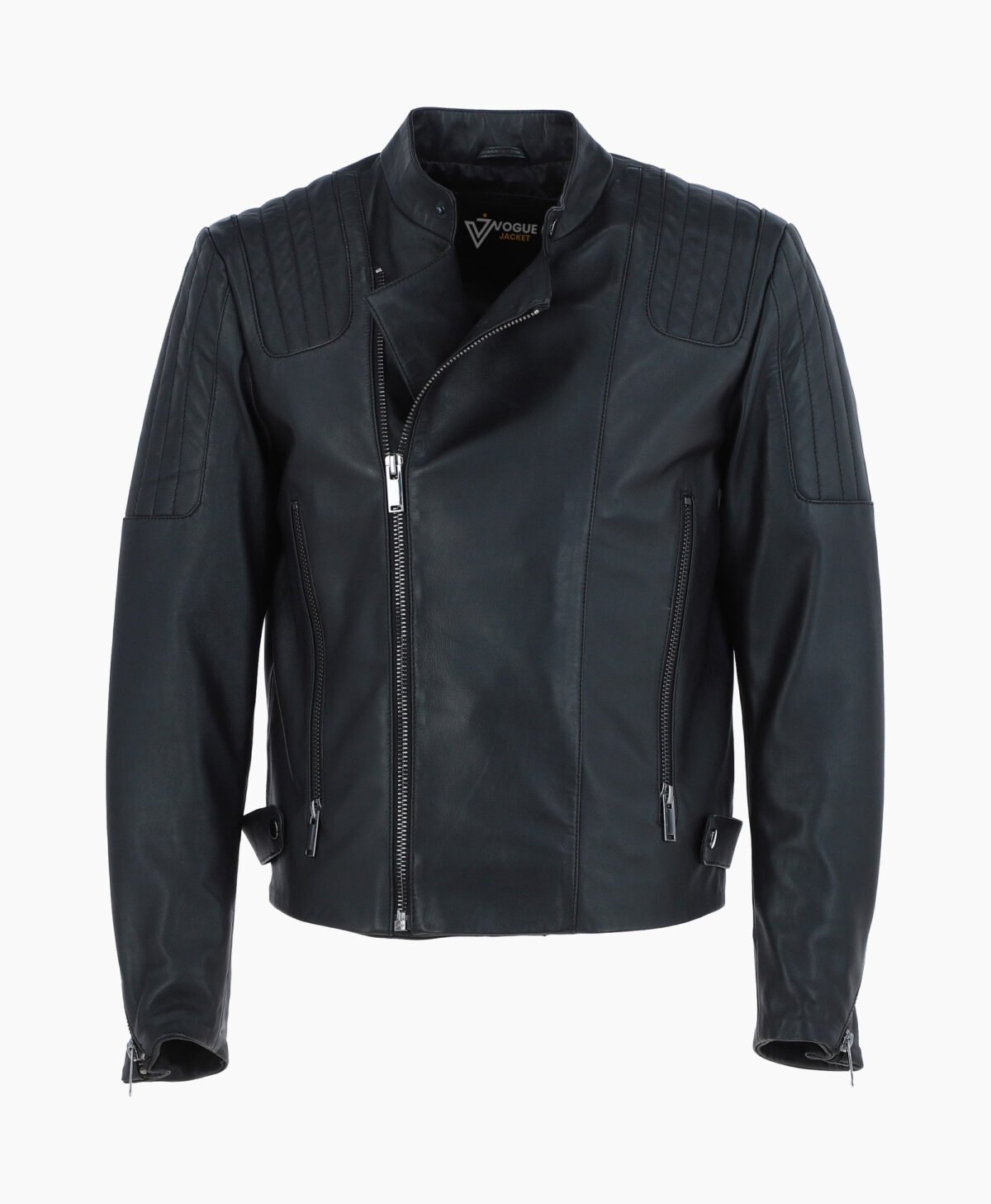 Men's Leather Biker Jacket Black Charleston Men's Leather Biker Jacket Black Charleston
