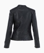 Women's Leather Biker Jacket Black Mundelein