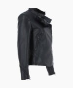 Women's Leather Biker Jacket Black Mundelein