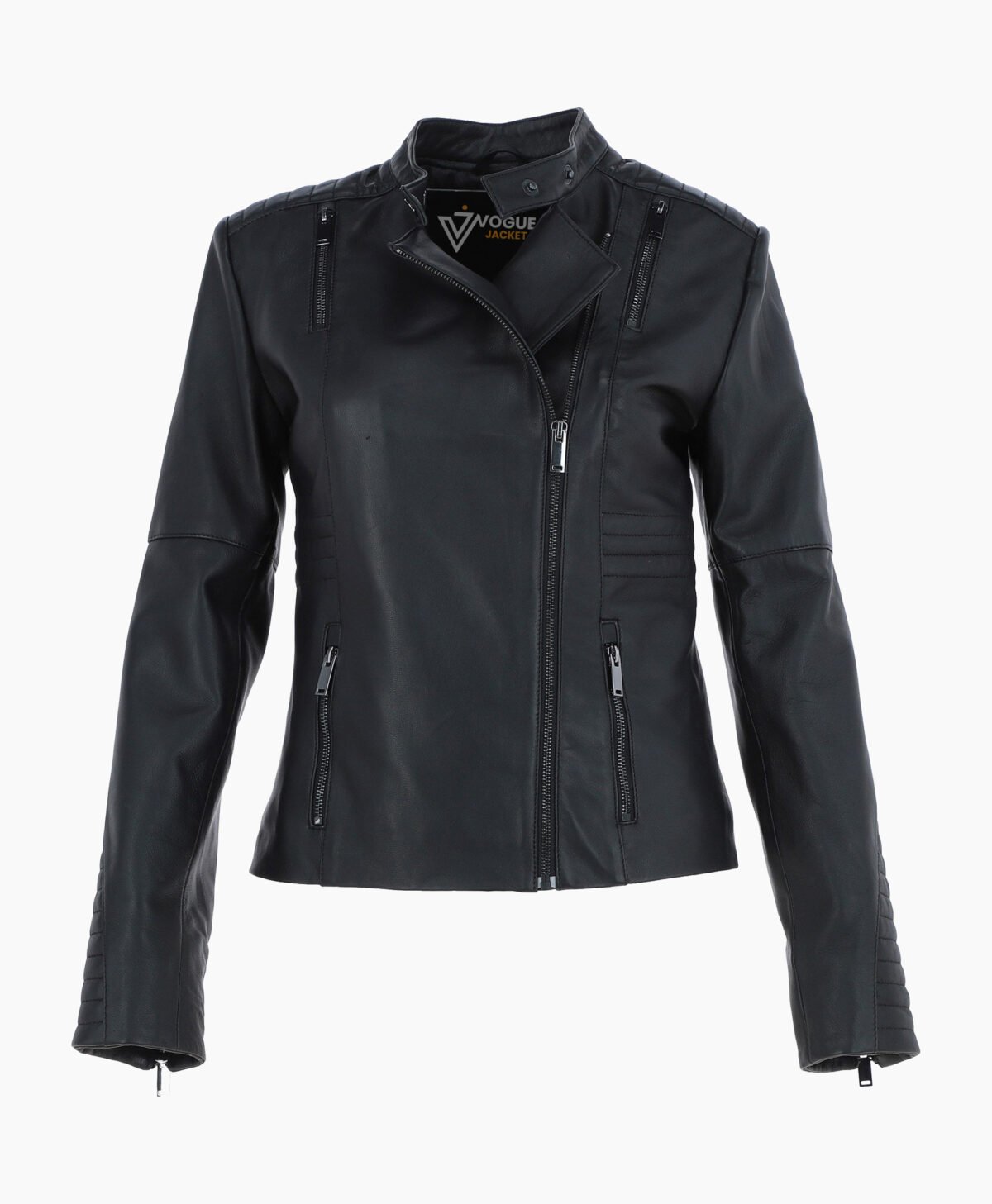 Women's Leather Biker Jacket Black Urbana Women's Leather Biker Jacket Black Urbana