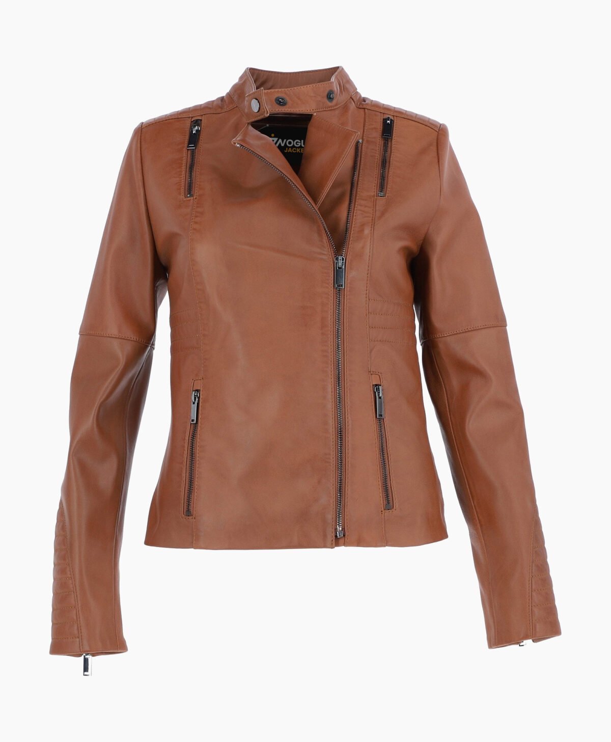 Women's Leather Biker Jacket Tan Urbana Women's Leather Biker Jacket Tan Urbana