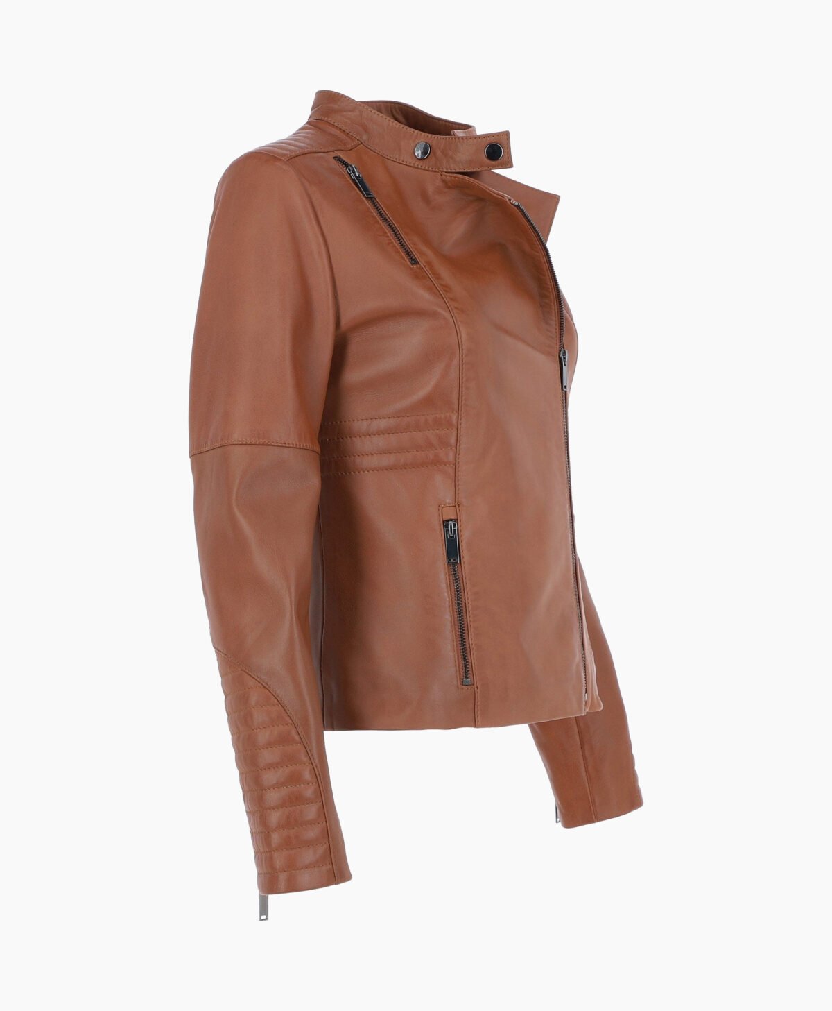 Women's Leather Biker Jacket Tan Urbana Women's Leather Biker Jacket Tan Urbana