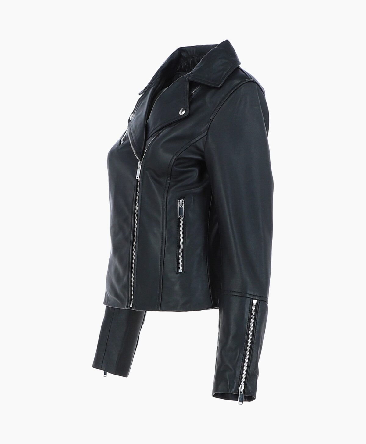 Women's Leather Biker Jacket Black Greeley Women's Leather Biker Jacket Black Greeley