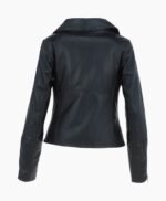 Women's Leather Biker Jacket Black Greeley