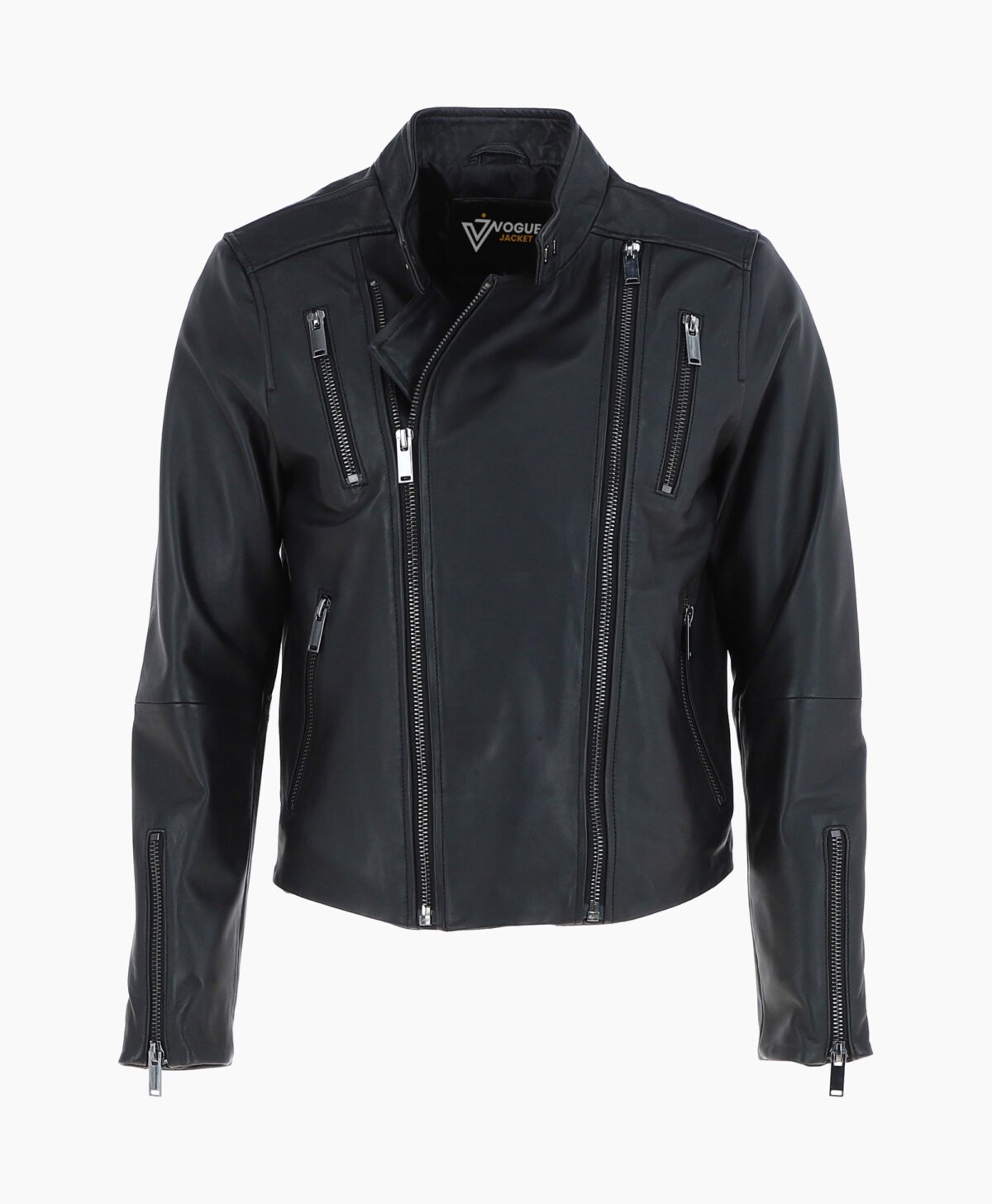 Men's Leather Biker Jacket Black Logan Men's Leather Biker Jacket Black Logan