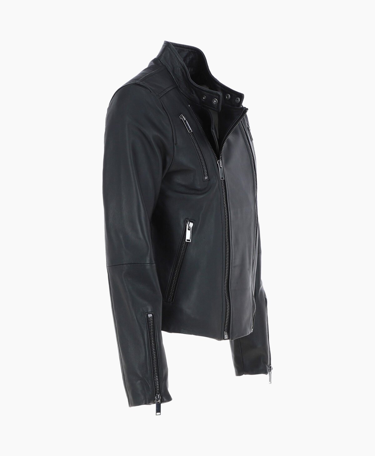 Men's Leather Biker Jacket Black Logan Men's Leather Biker Jacket Black Logan