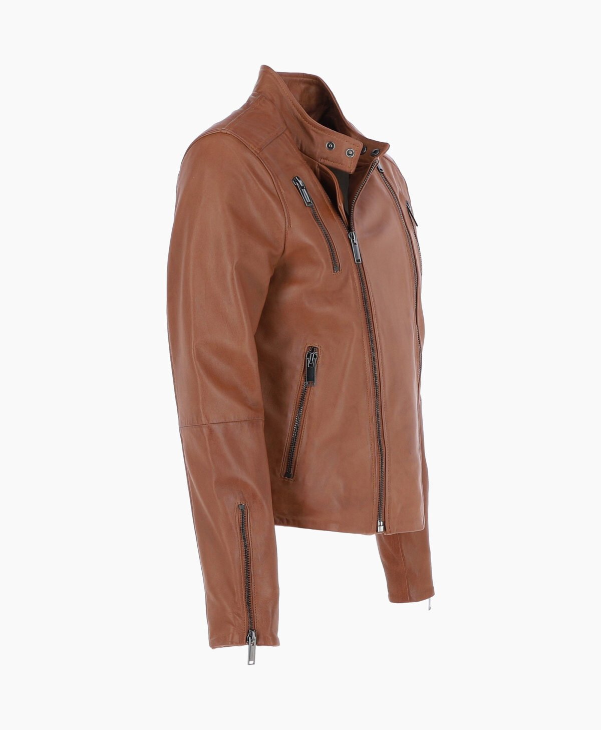 Men's Leather Biker Jacket Tan Logan Men's Leather Biker Jacket Tan Logan