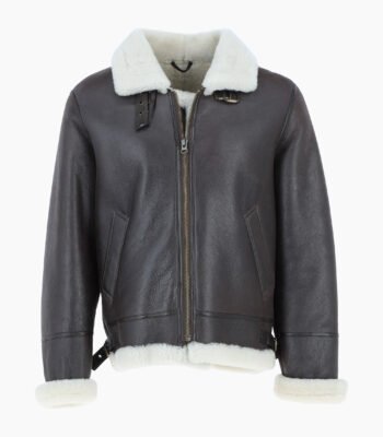 Men's Sheepskin Flying Jacket Brown Sioux