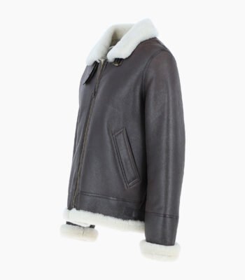 Men's Sheepskin Flying Jacket Brown Sioux