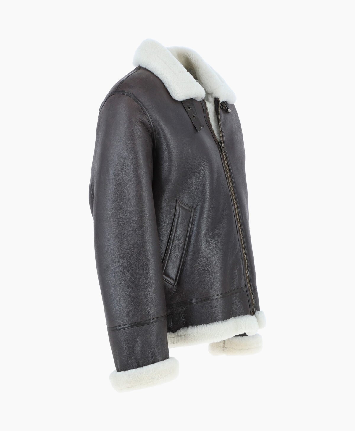 Men's Sheepskin Flying Jacket Brown Sioux