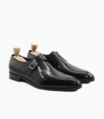 Ashburton Single Monkstrap Black Leather Shoes